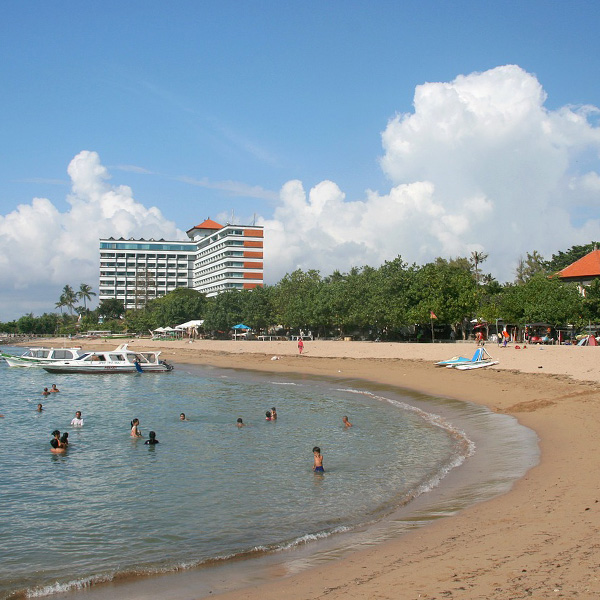 Sanur på Bali, Indonesien